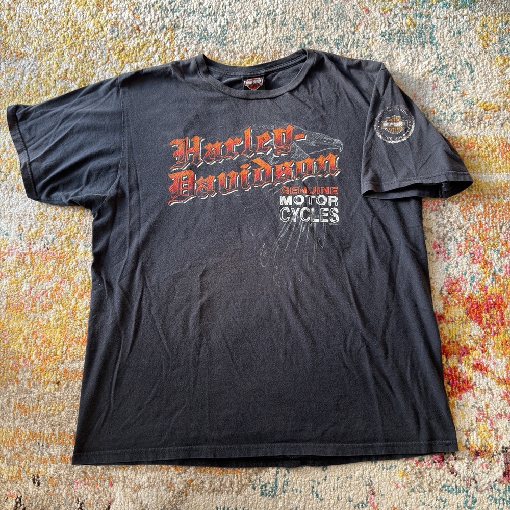 Y2K Harley-Davidson Eagle T-Shirt - Fort Myers, FL Classic Motorcycles XL